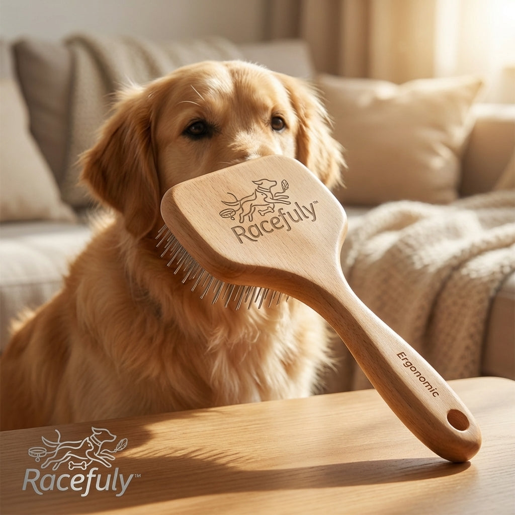 🐾🌳 Racefully™ WoodCare Elite – Brosse Naturelle Ergonomique pour Animaux